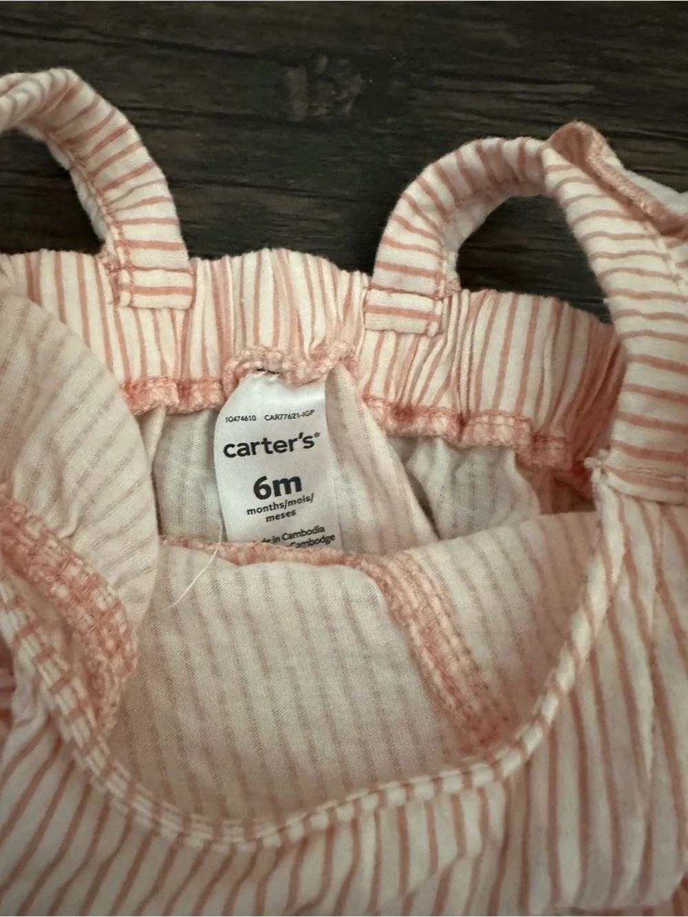 Carter's Peach & White Striped Baby Set
